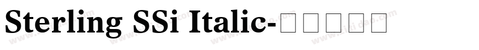 Sterling SSi Italic字体转换